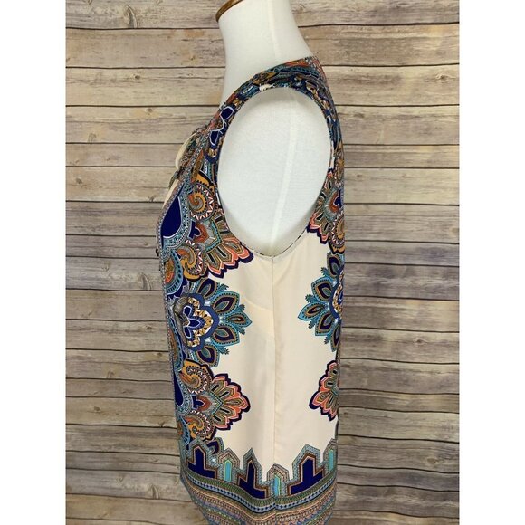 Cynthia Rowley Medium Tie Collar Blouse Boho - Picture 5 of 10